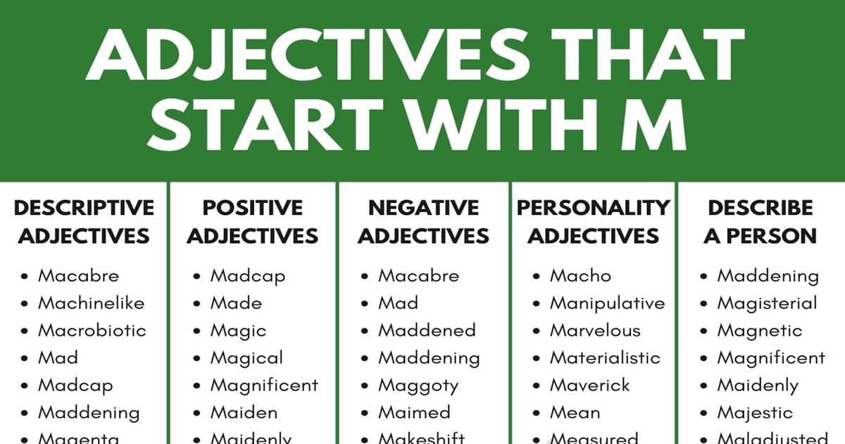 Adjectives that Start with M: Magnificent